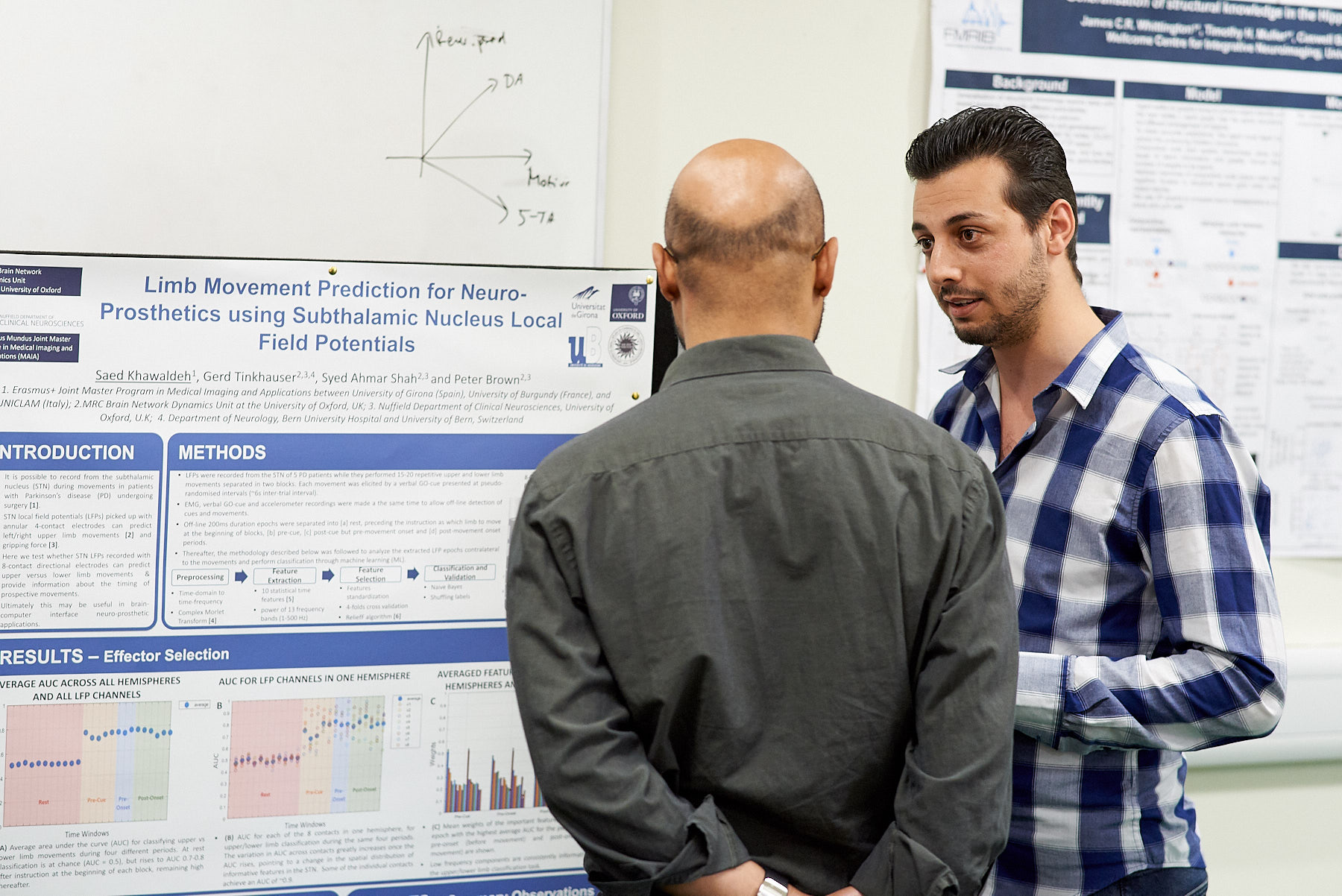 Detailed discussions during the poster session at summer Science Day 2018.