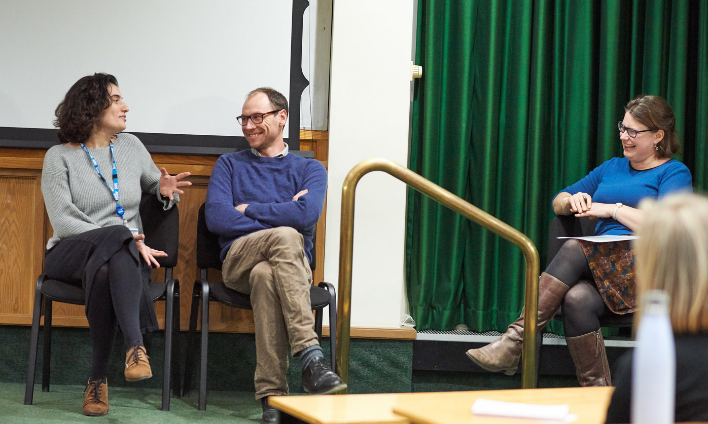 Photo of Hayriye Cagnan, Eugene Duff and Charlie Stagg.