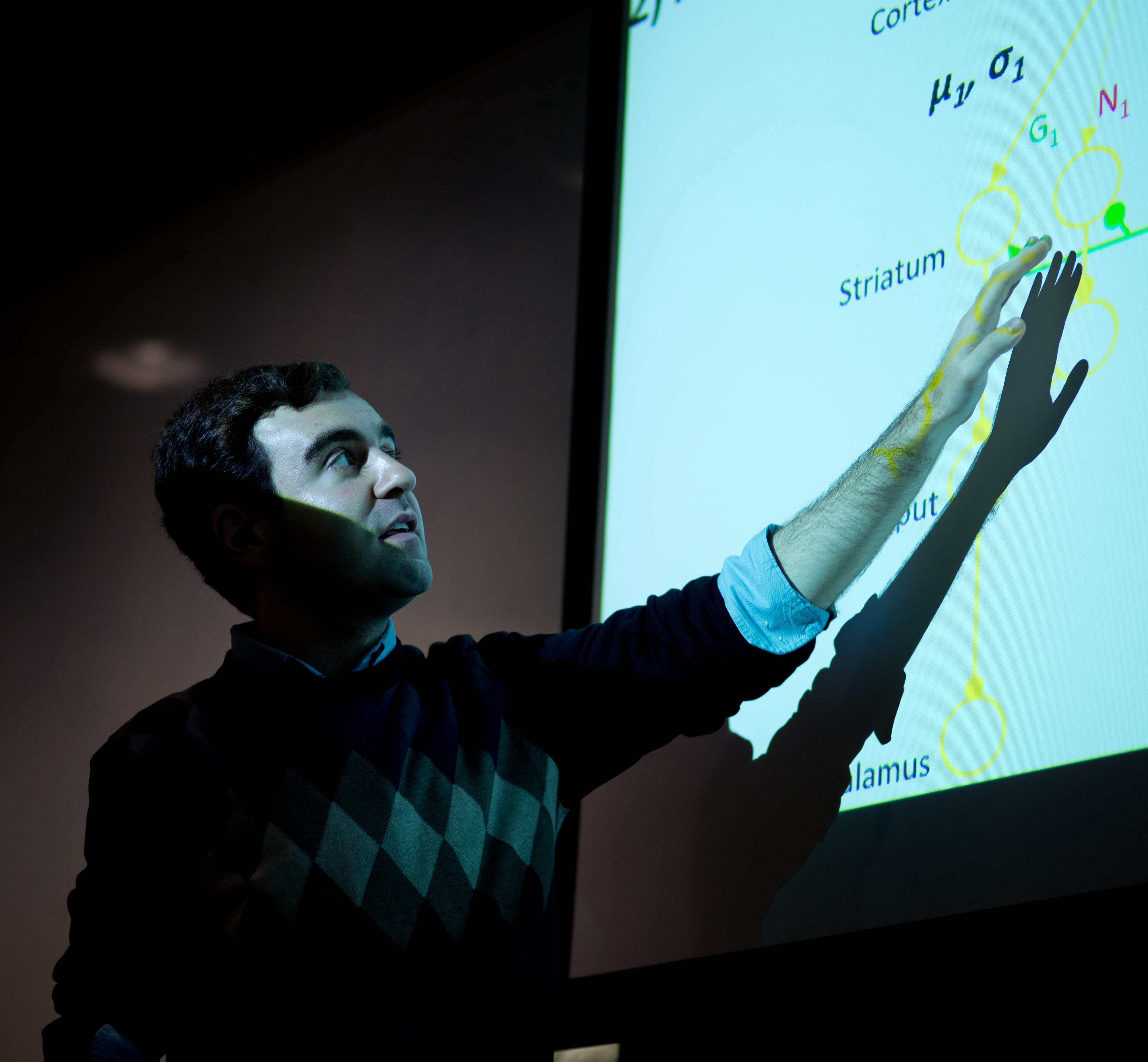 Visiting student John Mikhael examines a computational model of action selection.