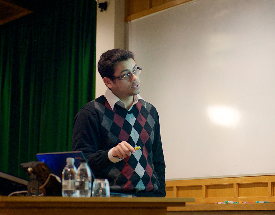 Unit student Farid Garas illuminates the nerve cells and circuits of striatum.