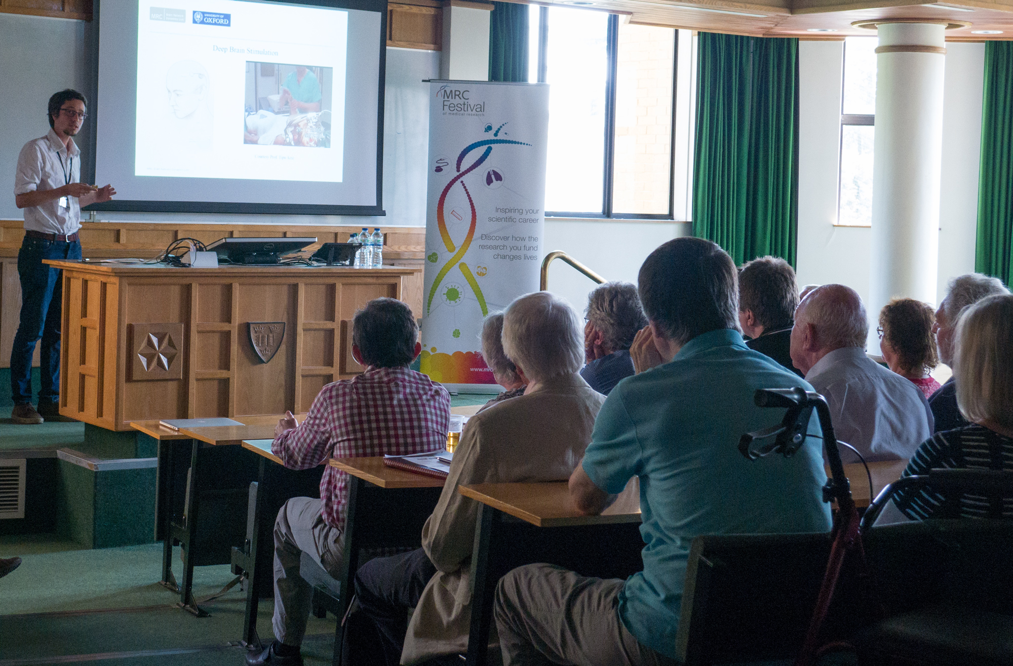 Unit research fellow Dr Damian Herz leads a discussion on the current and future uses of Deep Brain Stimulation as a therapy for Parkinson’s disease.