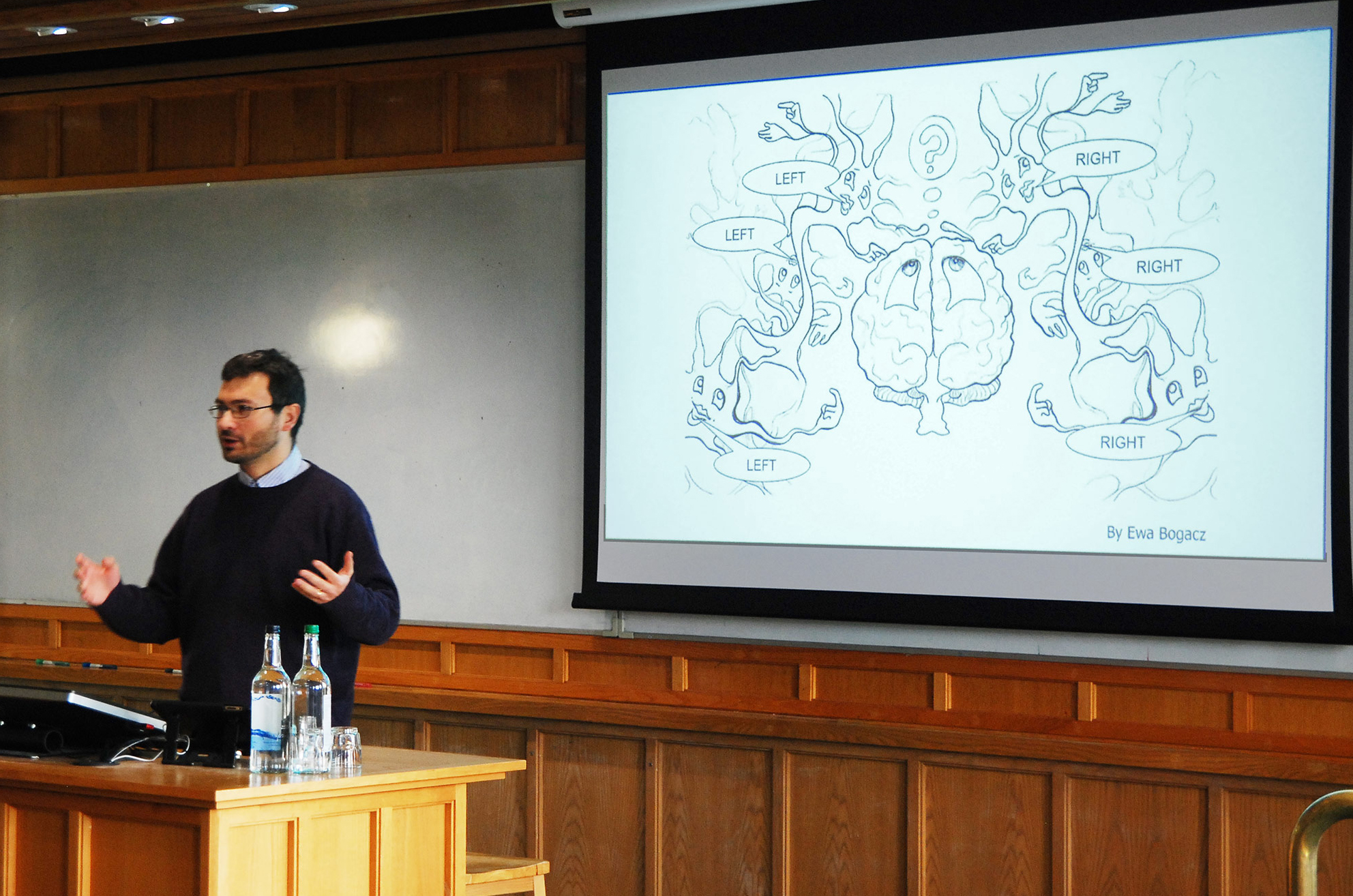 Unit scientist Dr Rafal Bogacz introduces pupils to some key concepts in brain research (with beautiful artwork provided by Eva Bogacz!).