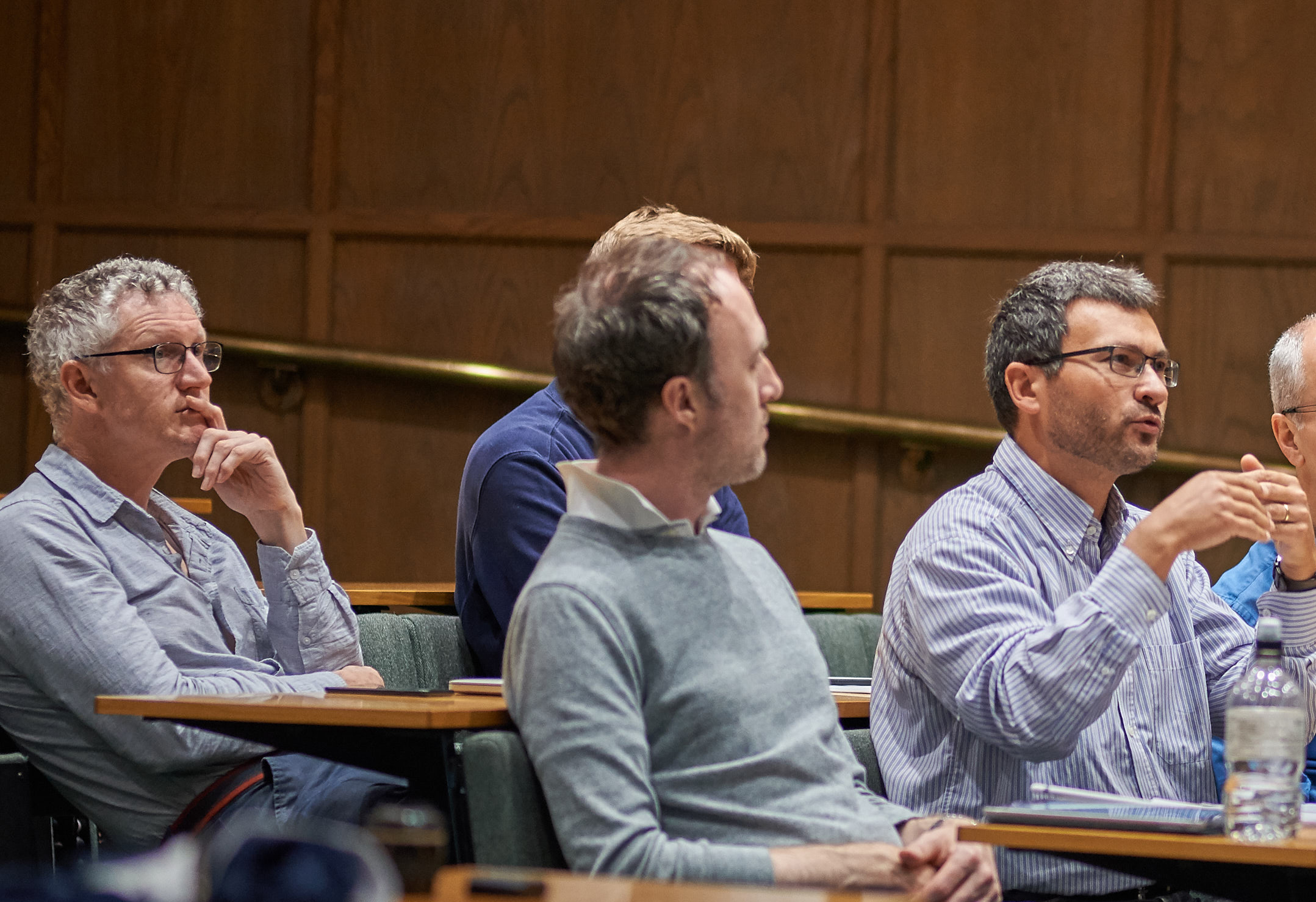 The audience gives feedback to presenters at the summer Science Day 2017.