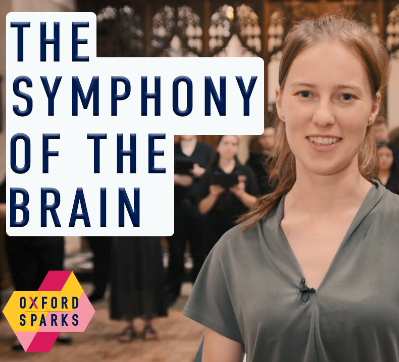 A screen shot from the video The Symphony of the Brain showing Unit student Demi Brizee.