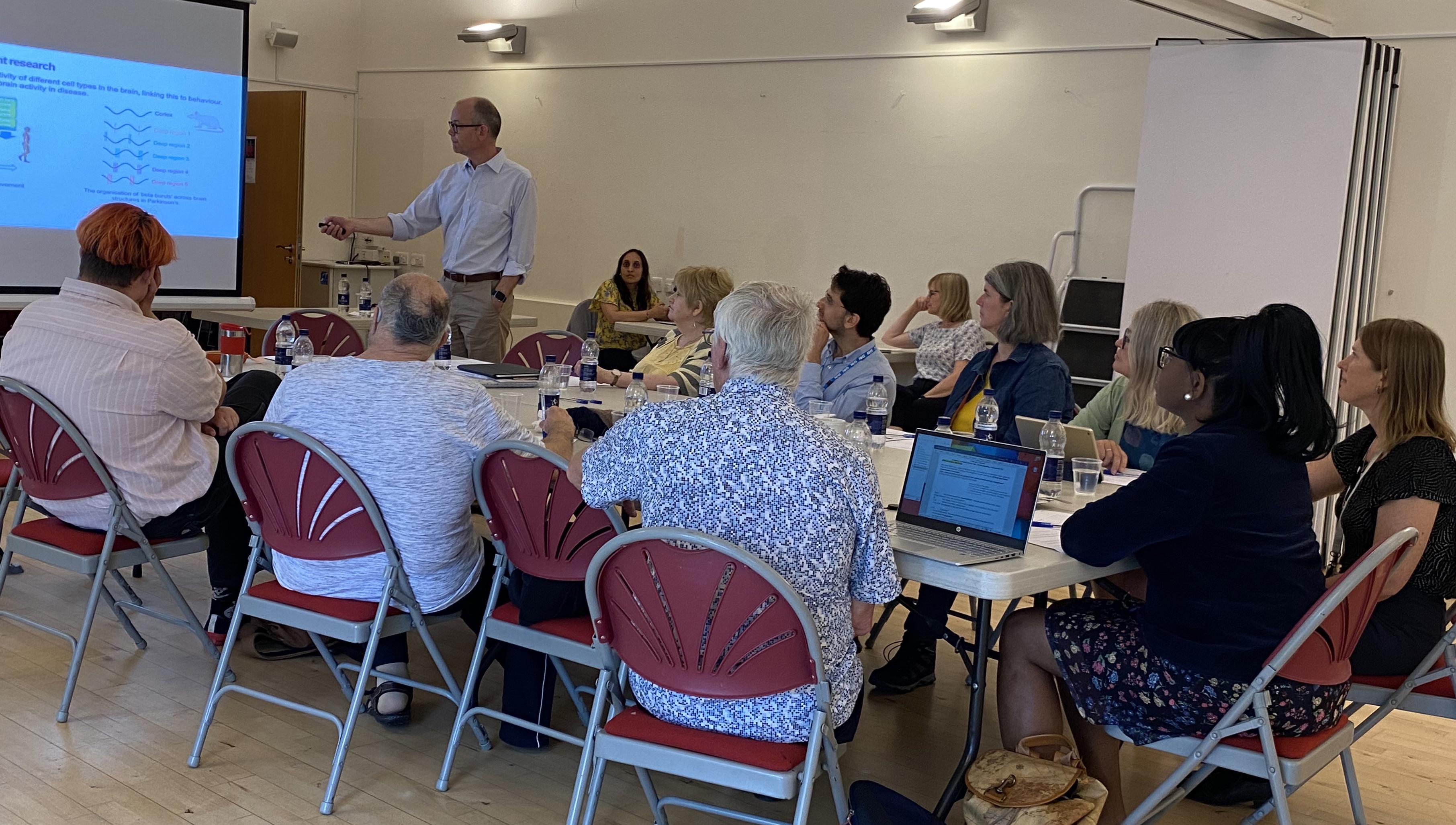 Photo of Patient and Public Advisory Group meeting.