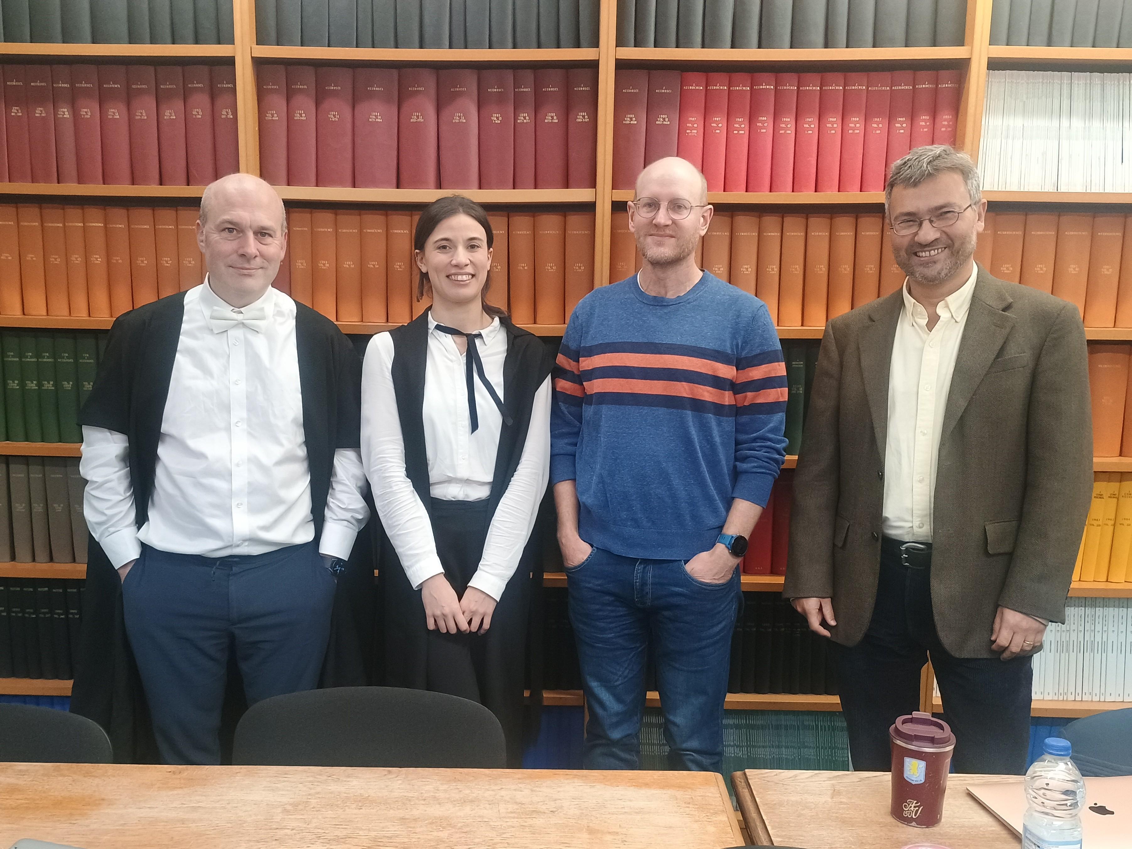 A photo of Charlotte Collingwood at her viva voce.