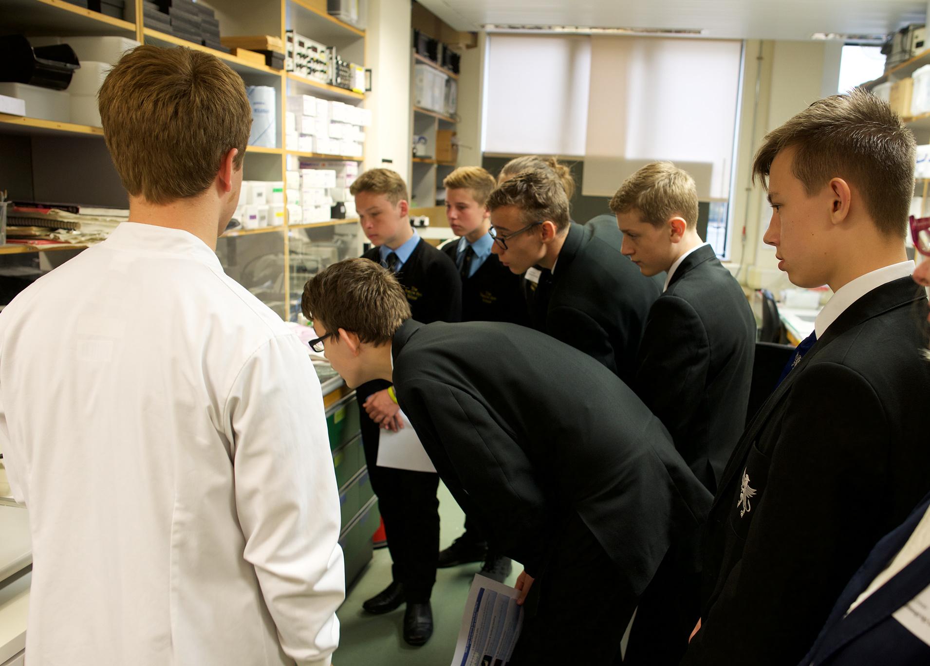 Pupils visited real working labs, where they could see for themselves some of the methods and technologies used in the Unit’s research.