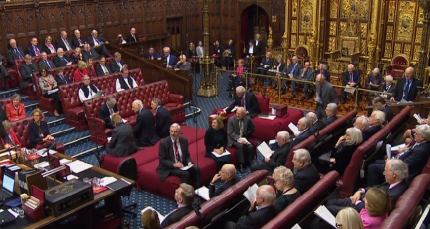 Unit scientist Peter Magill was at the House of Lords to witness democracy and policy in action. Can you spot him in the chamber of the Upper House? Image courtesy of www.parliamentlive.tv