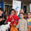 Photo of pupils at St Ebbe's C. of E. (Aided) Primary School in central Oxford