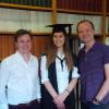 After the viva: (from left to right) the satisfied External Examiner, the happy student, and a proud supervisor.