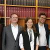After the viva: (from left to right) a proud supervisor, a satisfied External Examiner, the happy student, a second satisfied Examiner, and another proud supervisor.